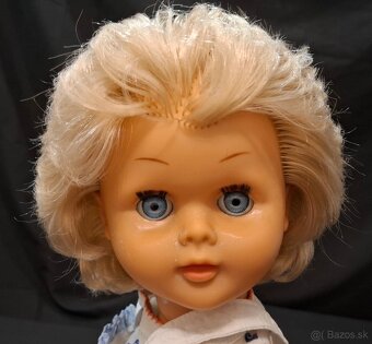 Stará bábika československej výroby, dĺžka 57 cm - 5