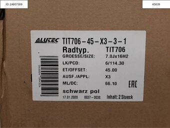 Nissan Navara alu disky 7J 6x114,3 R16 ET45 1246 - 5