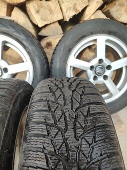 R15 Volvo – alu disky 5×108 + zimné Nokian WR D4 (195/60 R15 - 5