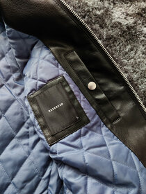 Pánska koženková bunda, bombera, riflovka - 5