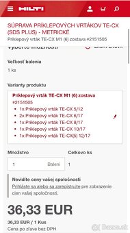 HILTI príklepové vrtáky SDS plus - 5