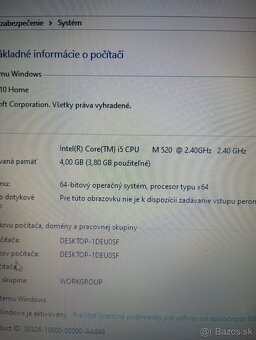 15,6" notebook Fujitsu Lifebook AH530 / 4GB/128GB TOP stav - 5