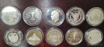 americké strieborné mince v prevedení proof - 5