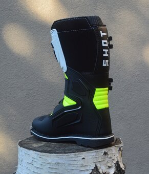 Detské čižmy topánky SHOT čierne žlté fluo - 5
