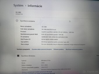 Výkonný LENOVO ThinkPad E480 – TOP STAV - 5
