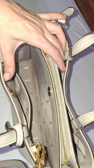 béžová kožená kabelka DKNY - nová - 5