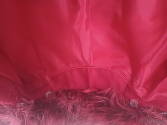 Čerevený flaušový kabát - 5