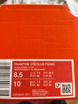 Futbalové topánky Phantom GT2 DA5640 001 Čierna - 5