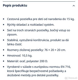 Prenosná postieľka - 5