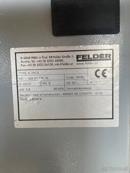 Formátovacia píla FELDER k700 - 5