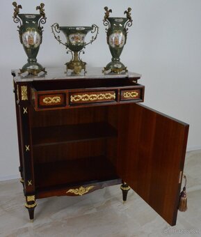 Zámecká intarzovaná komoda zdobená bronzem 120 cm Topován - 5
