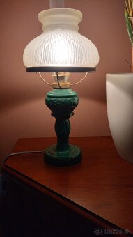 Elektrická retrolampa z malachitového skla - 5