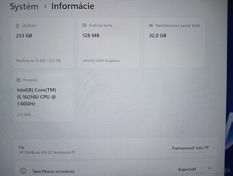 Hp Elitebook 850 G7 , Intel® Core™i5 , 32gb ram ,Windows 11 - 5