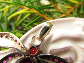 Strieborný prívesok s kameňom Rubín, Ag 925 - 5