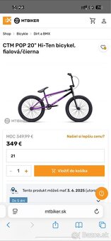 CTM POP 20" Hi-Ten bicykel, fialová/čierna - 5
