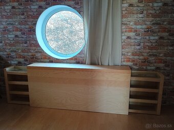 IKEA MALM čelo postele s výsuvnými poličkami - 5