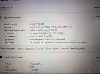 Notebook Dell Latitude E5470 / i5 / 8GB RAM / 256GB SSD - 5