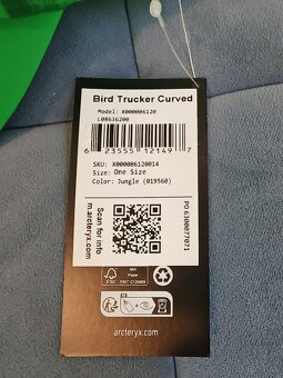 Arc'teryx nová zelená šiltovka Bird Trucker Curved - 5