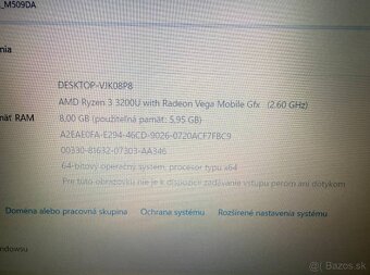 Notebook ASUS M509DA Ryzen 3 / 8GB RAM / 256GB SSD - 5