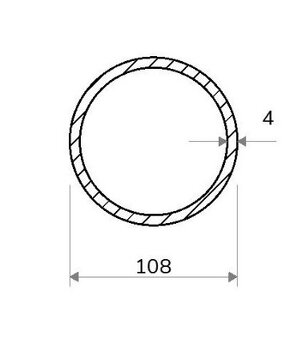 Oceľová bezšvová rúra 108x4 mm - 5