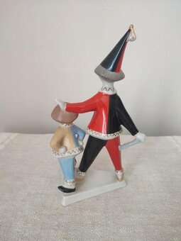 Holloháza Pierrot klaun porcelánová soška - 5
