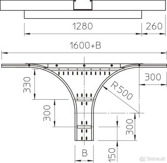 Vstavaný odbočný diel pre káblové žľaby - 5