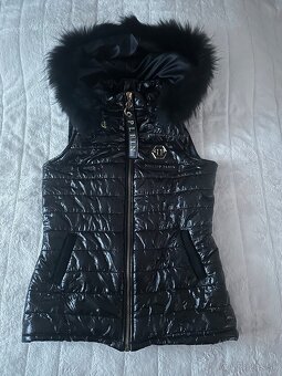 Čierna prešívaná vesta zn. Philipp Plein originál - 5