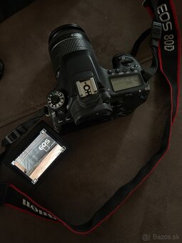 Predám Canon EOS 80D + 2 objektívy + púzdro - 5