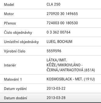 Mercedes benz CLA 250 (C117) 3/2013 - zbylé náhradní díly - 5