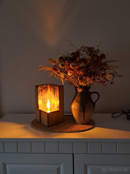 Drevená rustikálna lampa - 5