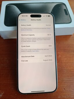 Predám biely iPhone 15 Pro 128 GB - 5