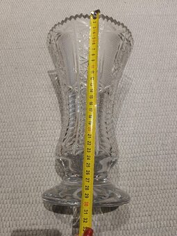Brúsené sklo Bohemia Crystal - vysoká váza - 5