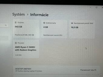 HP PAVILION GAMING - RYZEN 5, 16GB RAM, 2x500GB SSD. NVIDIA - 5