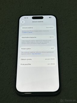 Predám Apple iphone 15 PRO 128GB Natural Titanium - 5