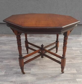 Stolík Edwardský vintage príručný . - 5