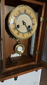 Predám funkčné starožitné Hodiny BADISCHE Uhrenfabrik 1890 p - 5
