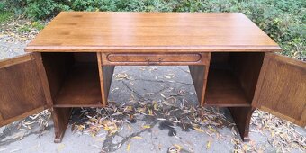 Rustikálny masivný písací stôl - 5