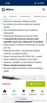 elektrobicykel Sava deck 9.2+ a  9.1+ - 5