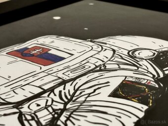 Maľovaný obraz kozmonauta - 5