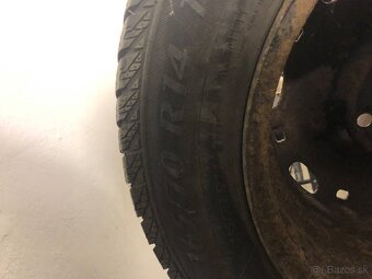 Predám disky+zimné pneumatiky 165/70R14 - 5