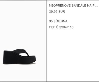 Čierne neoprénové sandále na platforme ZARA - 5