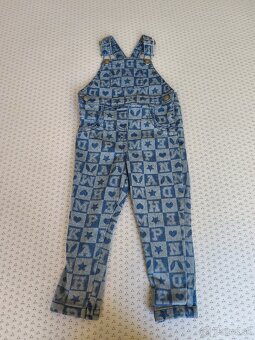 Dievčenské džínsy na traky+tričko - 5