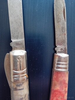 Starý pečiatkový vankúš a nožíky - 5