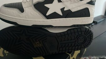 A Bathing Ape Sk8 Sta Ostrich Pack White BlacK - 5