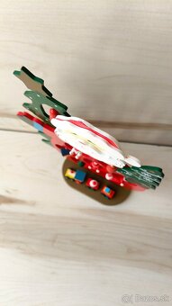 Vianočná drevená dekorácia Santa Claus Mikuláš - 5