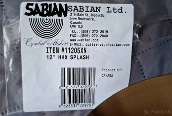 Sabian HHX splash 12" - úplne nový - 5
