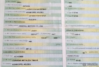 Opel Antara 2.2 CDTI 2015 predám MOTOR Z22D1, PRÍDAVNÁ PREVO - 5