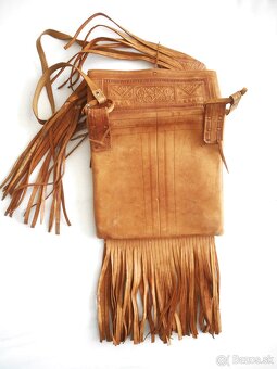 Kožená kabelka so strapcami - 5