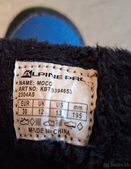 Zimná obuv Alpine veľkosť 30 - 5