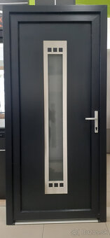 PLASTOVÉ VCHODOVÉ DVERE ANTRACIT S KĽUČKOU 980mm.x2080mm. - 5